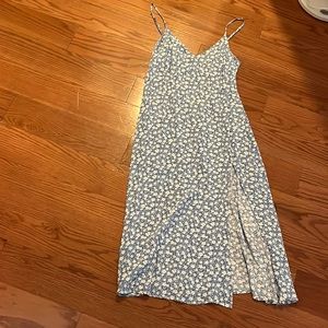 Reformation crimini Dress in light blue floral print